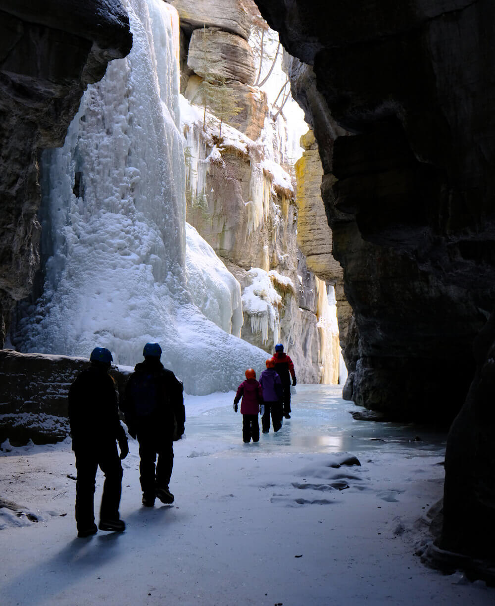 Promenade sur la glace - Maligne Canyon - Alberta