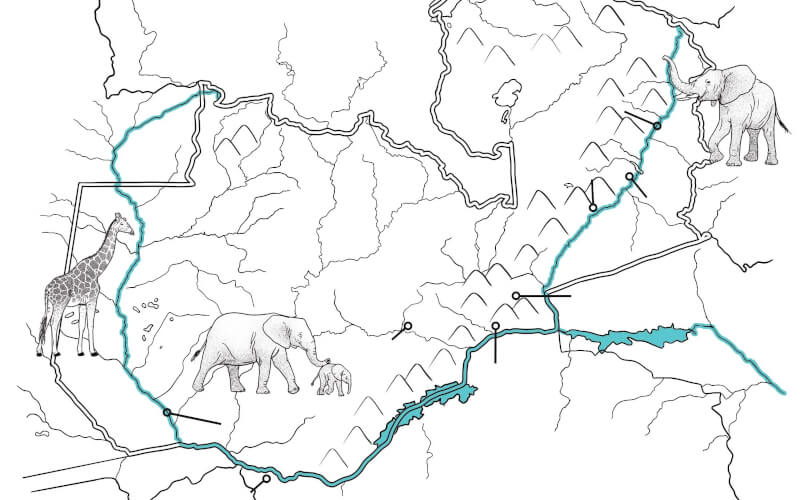 Carte fleuve Zambèze